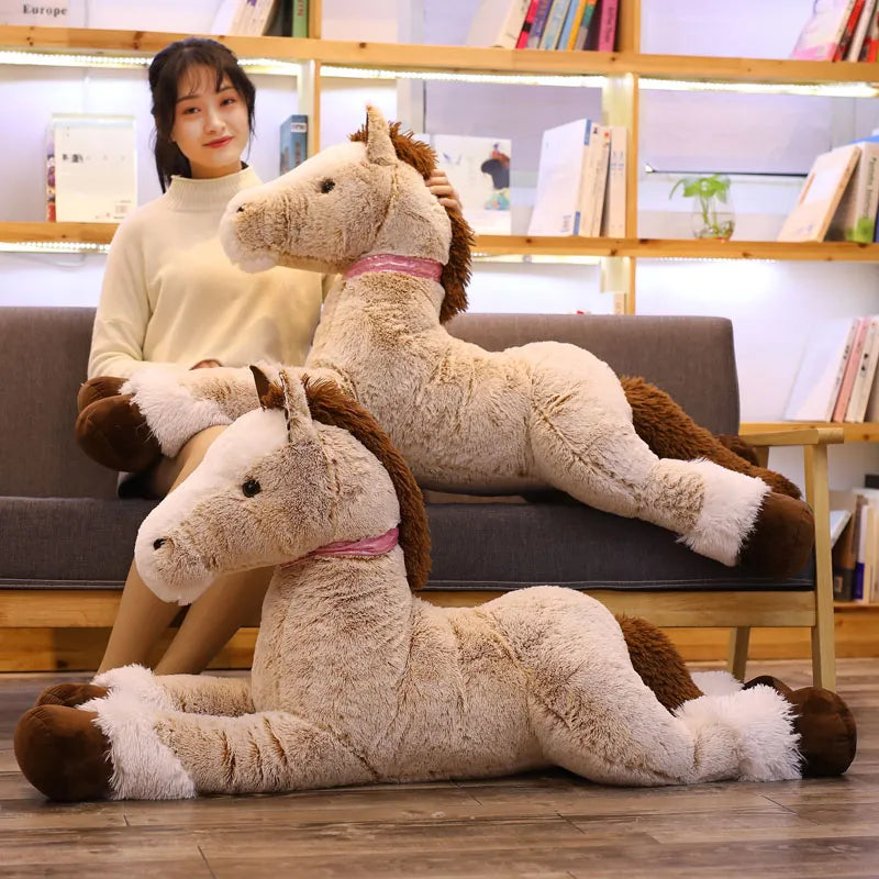 New Arrive High Quality 90-120CM Horse Plush Toys Stuffed Animal Doll Boys Girls  Birthday Gift Home Shop Decor Triver ShopOnlyDeal