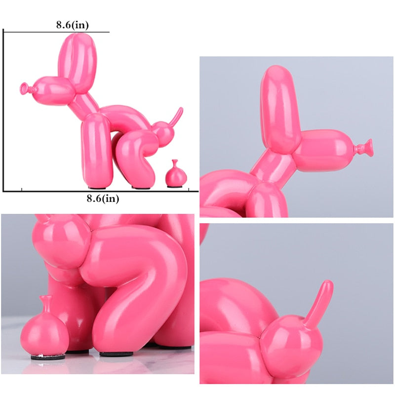 Pooping Balloon Dog Statue Home Decoration  Modern Nordic Cute Animal Resin Art Sculpture Crafts Desktop Decors Ornaments ShopOnlyDeal