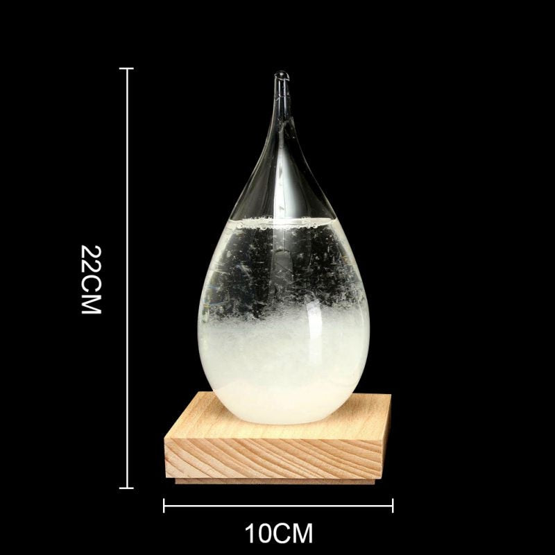 Weather Predictor Transparent Droplet Storm Glass Water Drop Weather Storm Forecast Monitor Bottle Barometer Home Stylish Desktop Decor ShopOnlyDeal