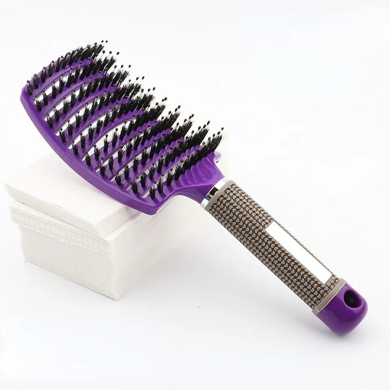 Hair Brush Scalp Massage Comb Hairbrush Bristle Nylon Women Wet Curly Detangle hair brush for Salon Hairdressing Styling Tools ShopOnlyDeal