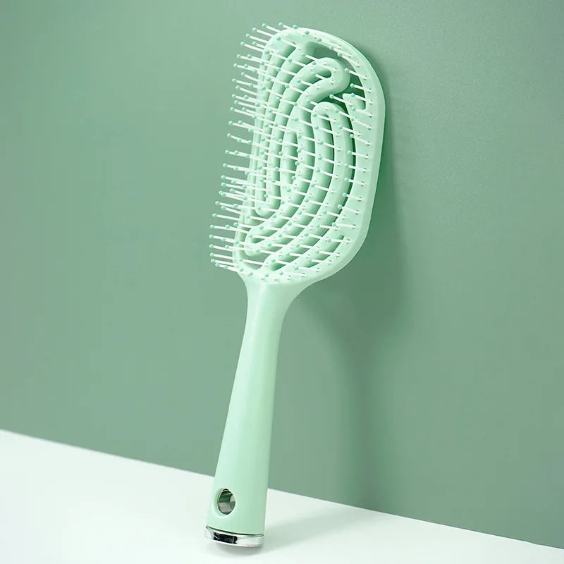 Hair Scalp Massage Comb Hair Brush Anti-static Wet Dry Curly Detangler Hairbrush Nylon Salon Hair Styling Tools for Women Men ShopOnlyDeal