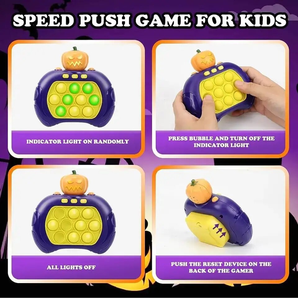 Halloween Limited Handle Quick Push Game Machine Kids Pop Light Fidget Relief Stress Halloween Gift Toys For Children Adult Boys ShopOnlyDeal