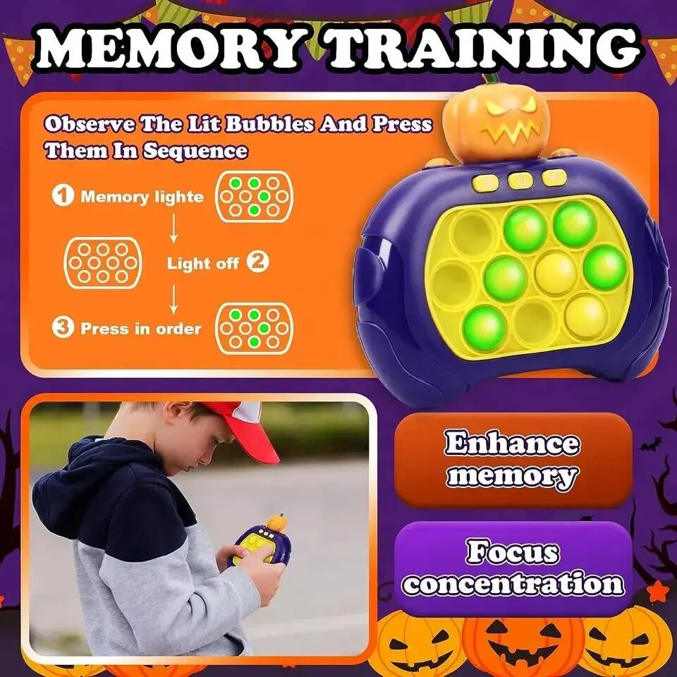 Halloween Limited Handle Quick Push Game Machine Kids Pop Light Fidget Relief Stress Halloween Gift Toys For Children Adult Boys ShopOnlyDeal