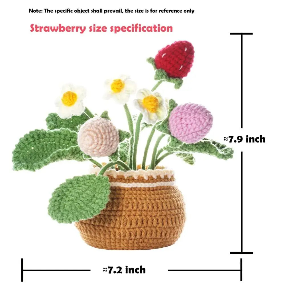 Handmade DIY Tulip Flowers Plant Potted Crochet Knitting Kit for Adults and Kids Crochet Starter Knitting Kit ShopOnlyDeal