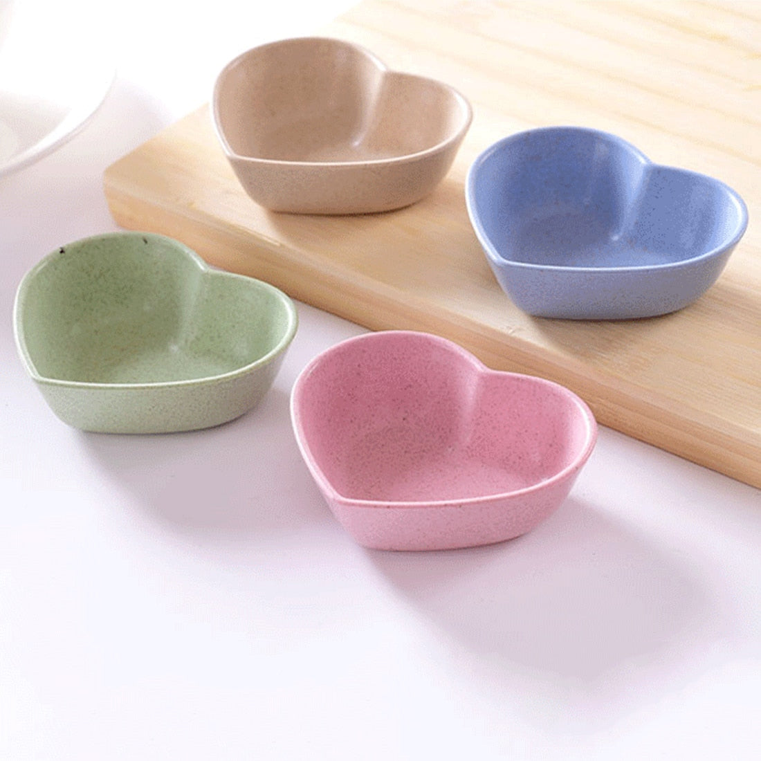 Seasoning Bowl Tableware Bowl Heart Shape Lightweight Food Sauce Dish Appetizer Plates for Kitchen tools Kitchen Accessories ShopOnlyDeal