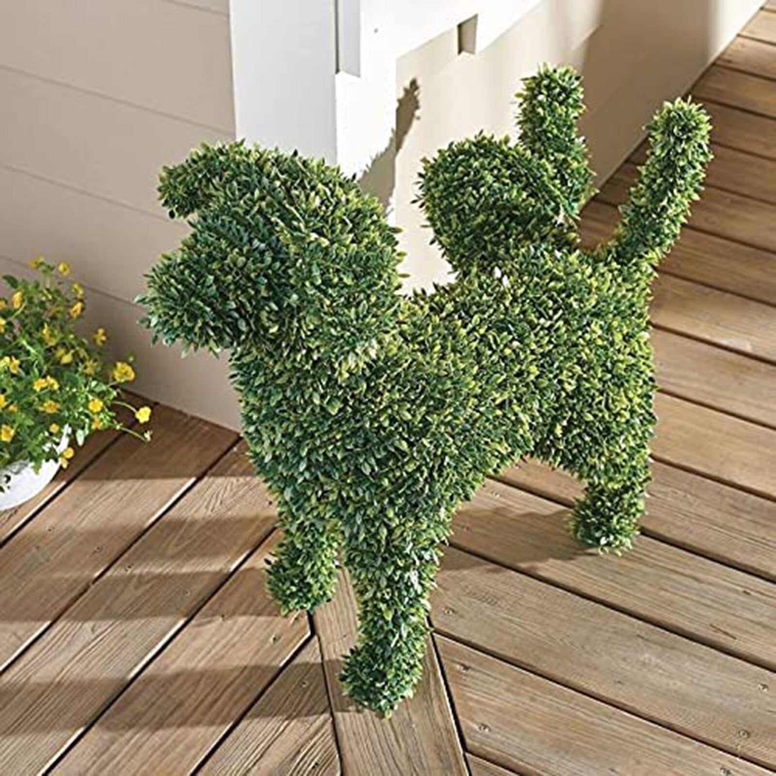 Funny Dog Statue For Garden Decorative Peeing Dog Topiary Flocking Dog Sculptures Statue Without Ever a Finger to Prune or Water Decorative Pet Garden Decor ShopOnlyDeal