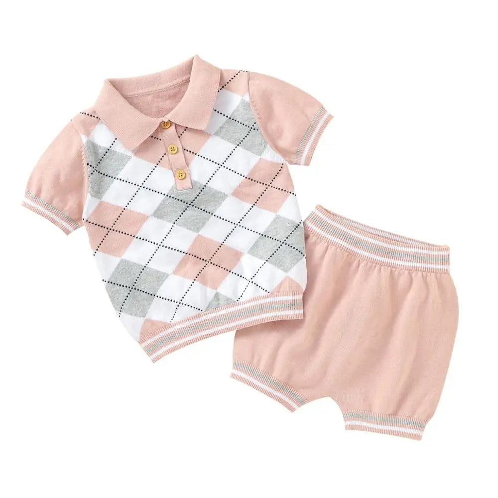 Summer Baby Short Sleeves Clothes Sets | Fashion Tops + Pants | Toddler Boys & Girls Outfits Suits | 2pcs Newborn Infant Clothing 0-18M ShopOnlyDeal