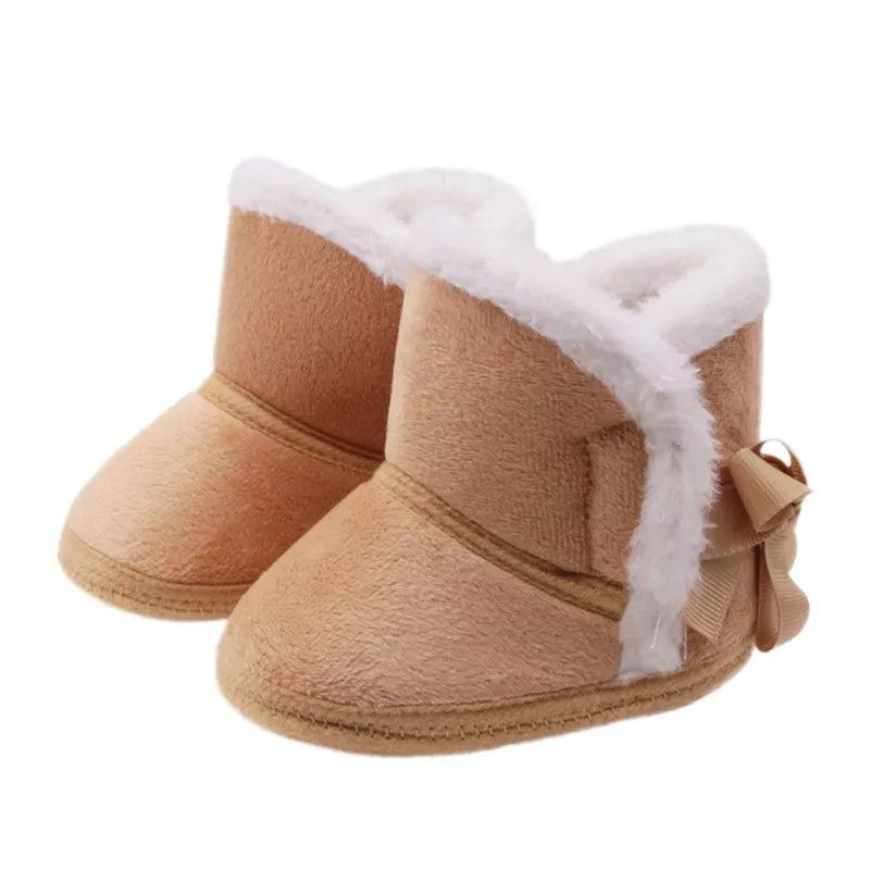 Autumn Winter Warm Newborn Boots - 1 Year Baby Girls and Boys Shoes, Toddler Soft Sole Fur Snow Boots for 0-18M ShopOnlyDeal