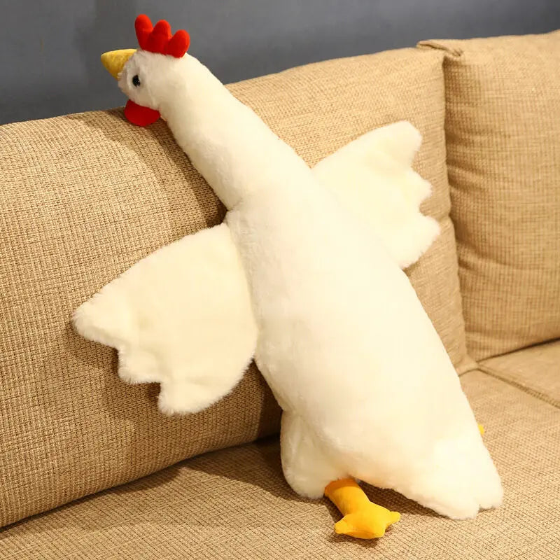 Cute Huge Chicken Plush Toy - Soft Stuffed Animal Giant Rooster Sleeping Pillow, Sofa Cushion - Kid Birthday Gift, Home Decor (50-135cm) ShopOnlyDeal