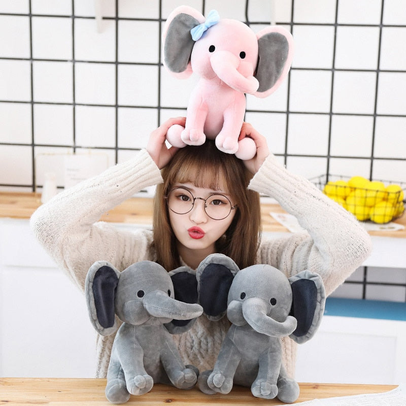 Elephant Plush Toys Baby Room Decorative Stuffed Dolls for Slepping 25cm Kawaii Animal Child Kids Plushiies Toy Pink Grey Doll ShopOnlyDeal