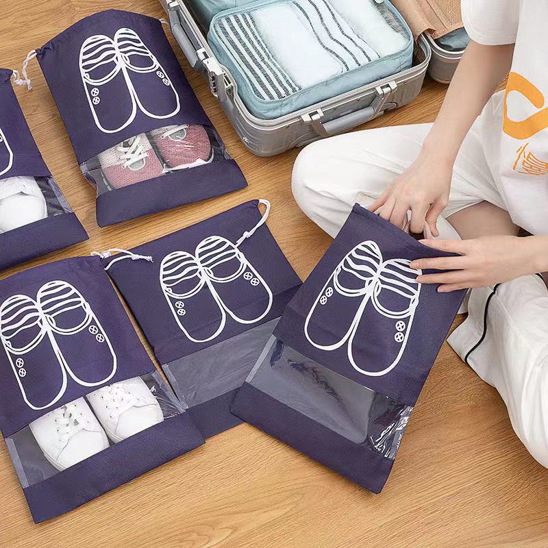 Shoes Storage Bag 5pcs Closet Organizer Non-woven Travel Portable Bag Waterproof Pocket Clothing Classified Hanging Bag ShopOnlyDeal