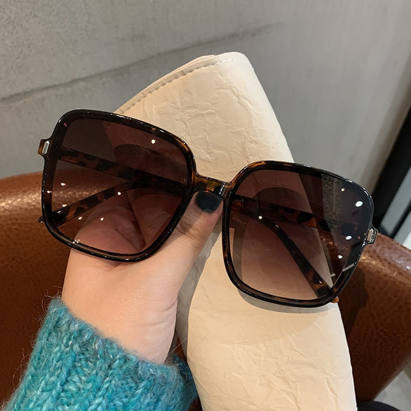 Designer Fashion Square Sunglasses Woman Retro Vintage Gradient Sun Glasses Female Clear Lens Black White ShopOnlyDeal