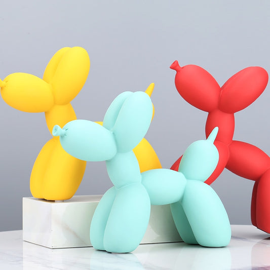 Balloon Dog Statue Matte Color Home Decoration Ornaments Resin Sculpture  Modern Nordic Accessories for Living Room Animal Figures ShopOnlyDeal