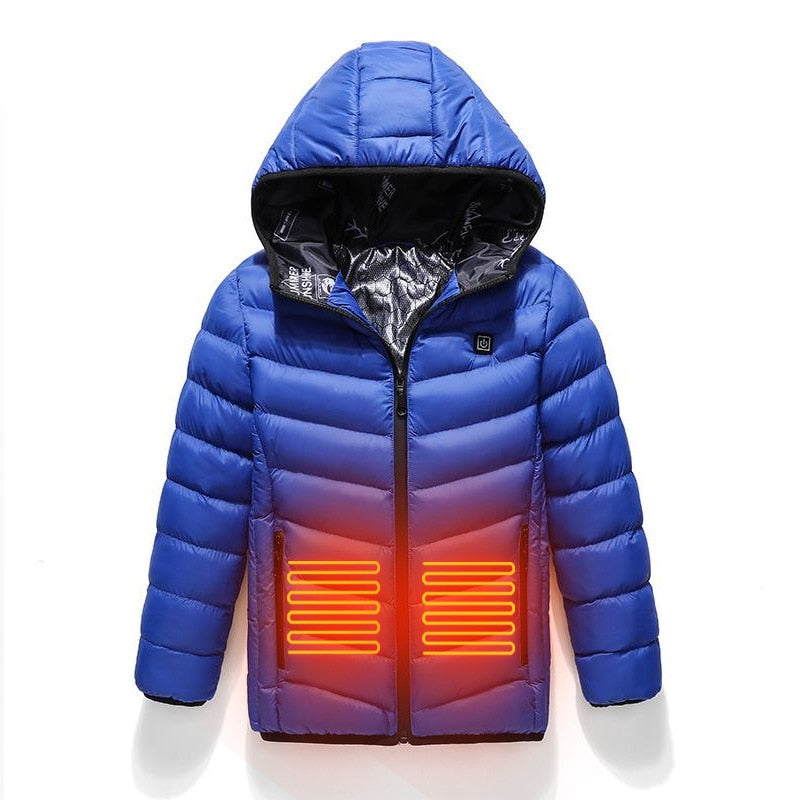 Child Winter Heated Coat Thermal Vest Cotton-padded Hiking Vests Children's Usb Heated Jacket Intelligent Constant Temperature ShopOnlyDeal