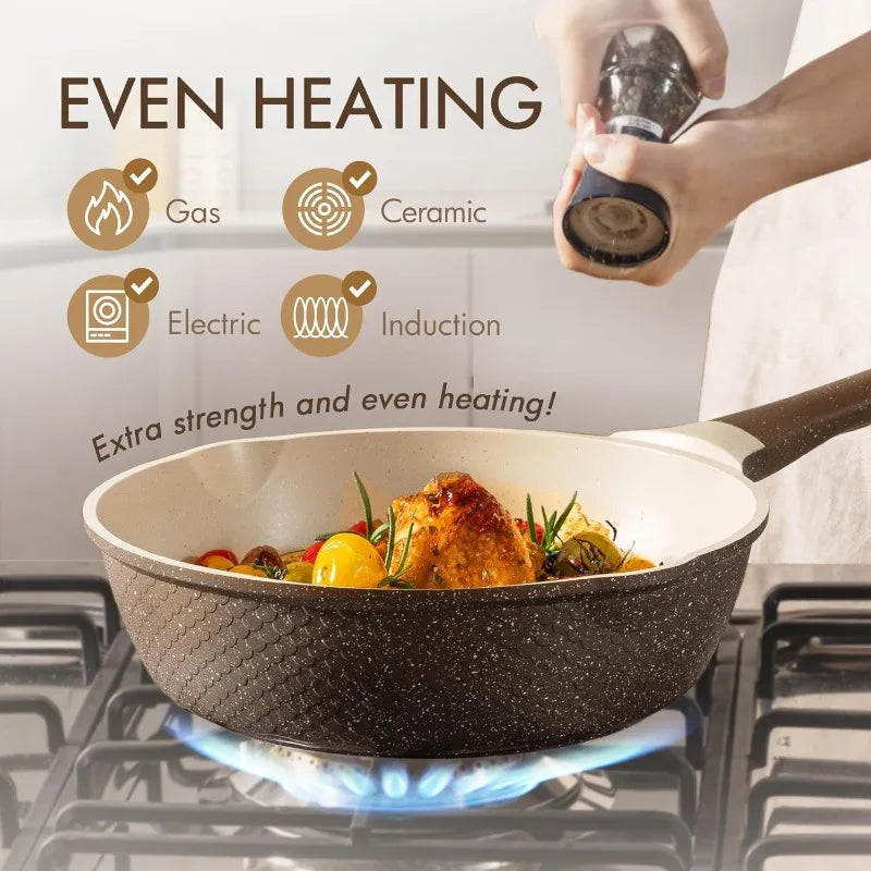 Healthy Non-Stick Granite Cookware Set: Elevate Your Cooking with Style and Safety ShopOnlyDeal