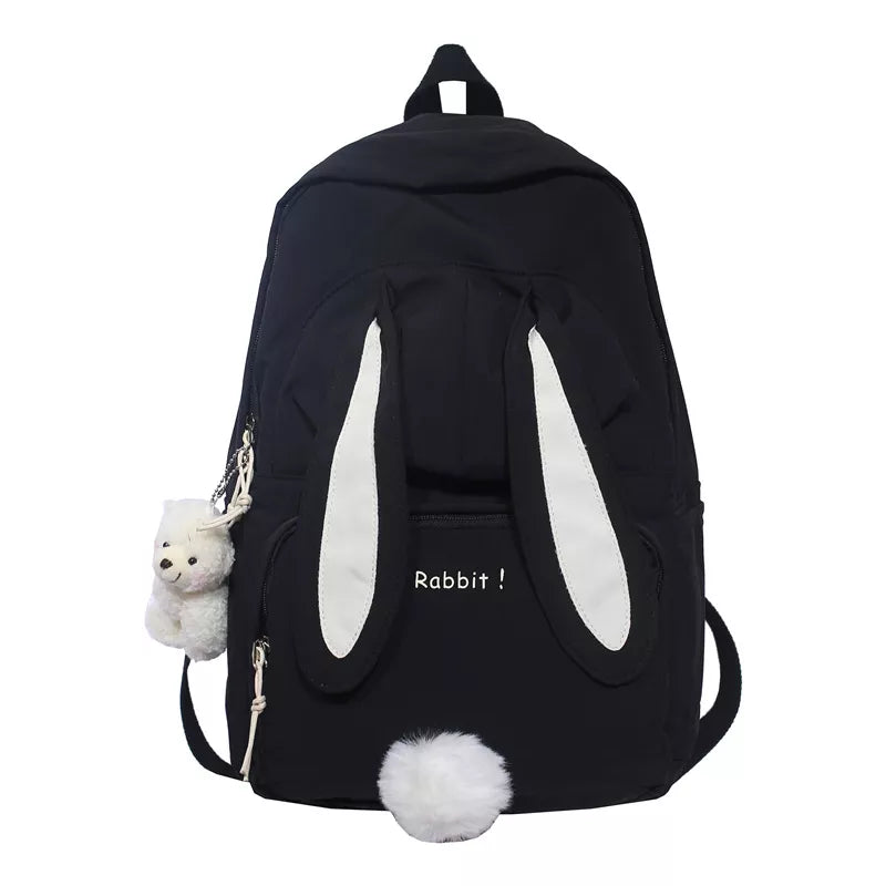 Cute Rabbit Young Girl School Backpack Female Large Capacity Kawaii Back Pack Mochila Pink Women Bagpack Nylon Cartoon Schoolbag ShopOnlyDeal