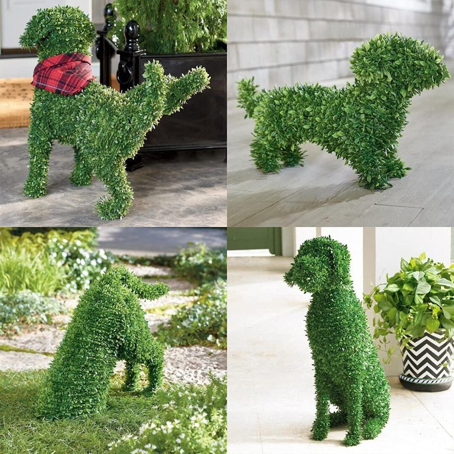 Funny Dog Statue For Garden Decorative Peeing Dog Topiary Flocking Dog Sculptures Statue Without Ever a Finger to Prune or Water Decorative Pet Garden Decor ShopOnlyDeal