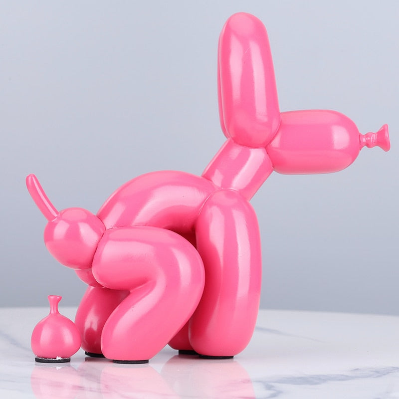 Pooping Balloon Dog Statue Home Decoration  Modern Nordic Cute Animal Resin Art Sculpture Crafts Desktop Decors Ornaments ShopOnlyDeal