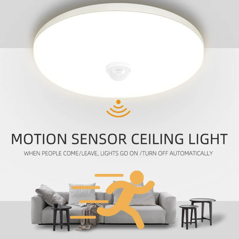 Led Ceiling Lamp PIR Motion Sensor Ceiling Night Light 15/20/30/40W 110V/220V Led Lighting Fixture For Home Room Kitchen Hallway ShopOnlyDeal