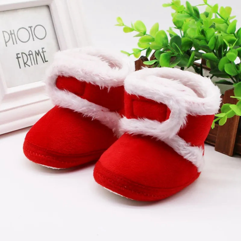 Autumn Winter Warm Newborn Boots - 1 Year Baby Girls and Boys Shoes, Toddler Soft Sole Fur Snow Boots for 0-18M ShopOnlyDeal