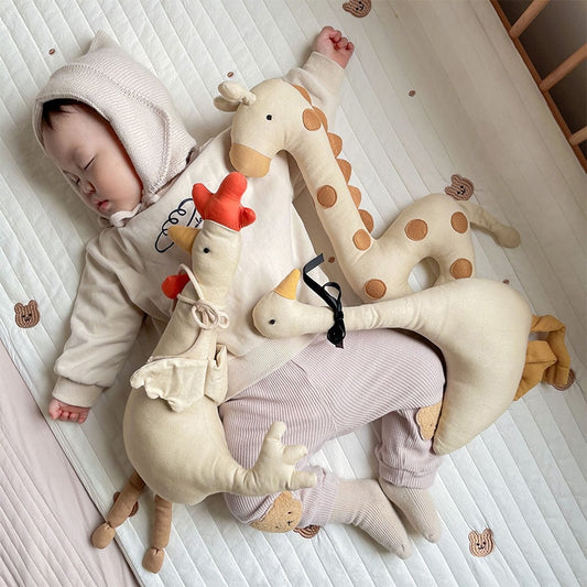 Baby Animal Plush Toys Stuffed Doll Cartoon Chicken Giraffe Goose Toy for Kids Children Birthday Xmas Gift Room Decor ShopOnlyDeal