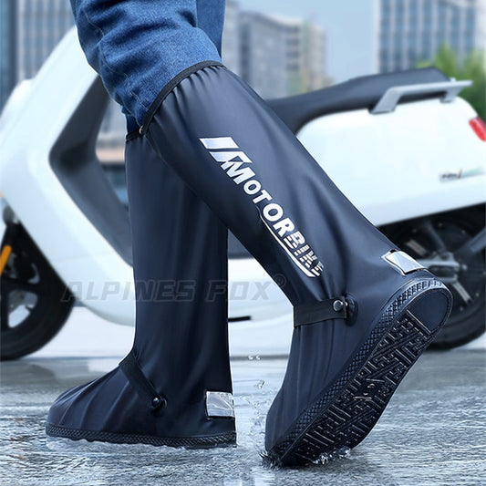 High Tube Rain Shoe Covers Hot Sell Creative Waterproof Reusable Motorcycle Cycling Bike Rain Boot Rainproof Shoes Cover ShopOnlyDeal