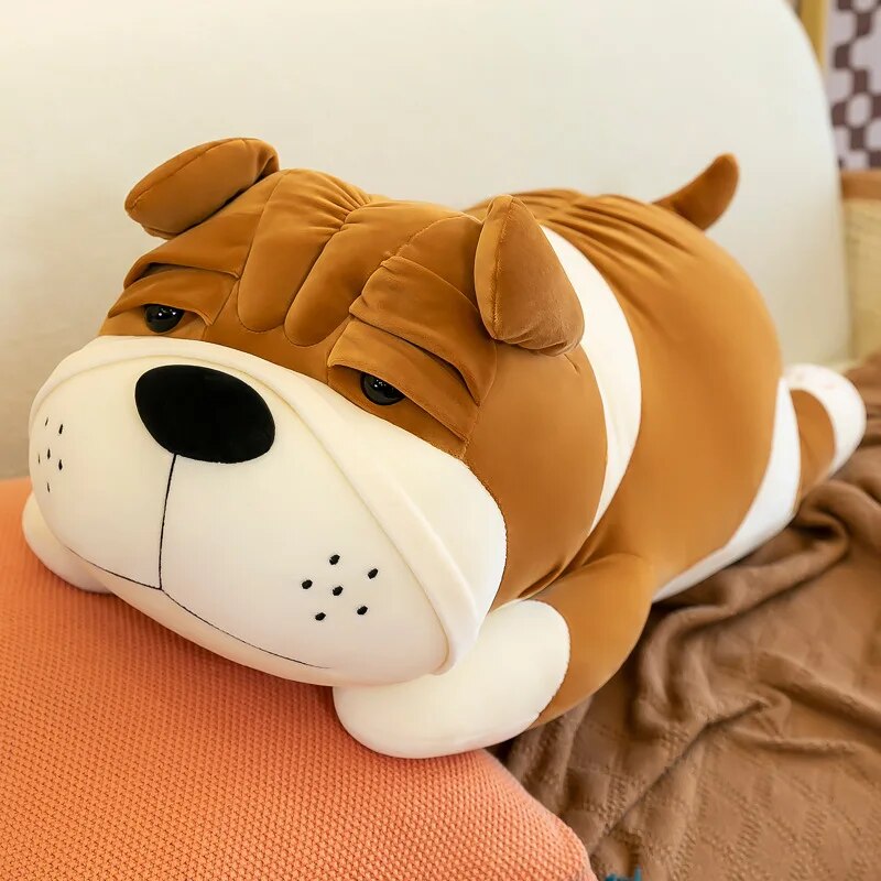 Home Bedroom New Large Shar Pei Plush Toy Throw Pillow Cute Party Dog Children's Birthday Gift with Sleeping Doll ShopOnlyDeal
