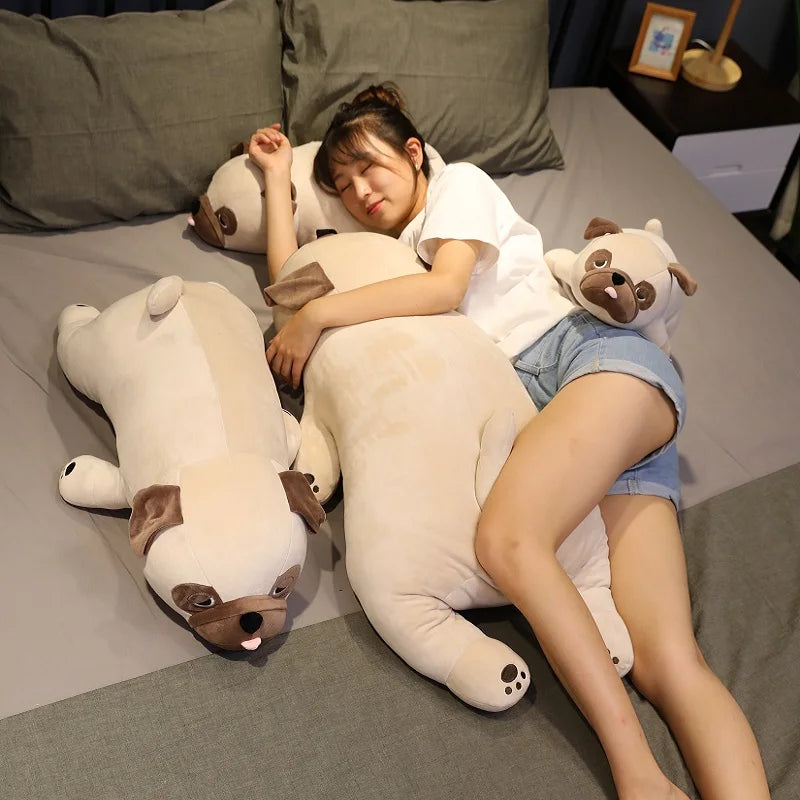 Hot 55-90cm Big Size New Cute Animal Kawaii Pug Dog Plush Toys Sleep Pillow Kids Birthday Gift Child Girl Xmas Valentine's GFNANHAI Baby's Plush Store