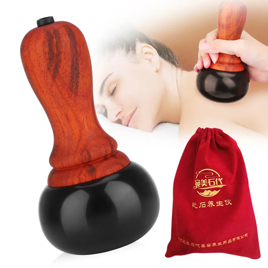 Hot Stone Electric Gua Sha Massager Natural Bianstone GuaSha Scraping Back Neck Face Relax Muscles Massage Skin Lift Care Spa ShopOnlyDeal