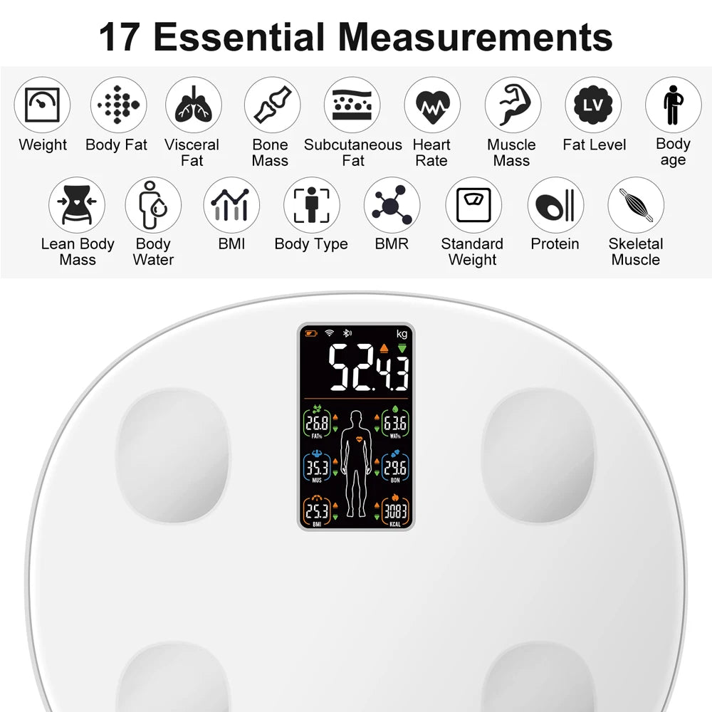 INSMART Digital Body Weight Scale with Screen for Body Fat Scale BMI Bluetooth Bathroom Scales Balance Smart Scales ShopOnlyDeal