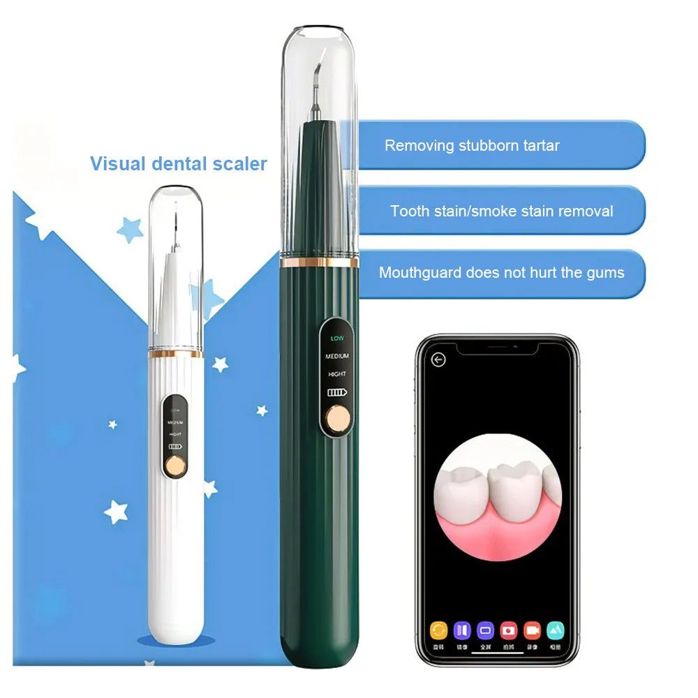 INSMART WIFI Visible Electric Ultrasonic Scaler Tooth Calculus Remover Cleaner Tooth Stains Tartar Whiten Teeth Tool ShopOnlyDeal