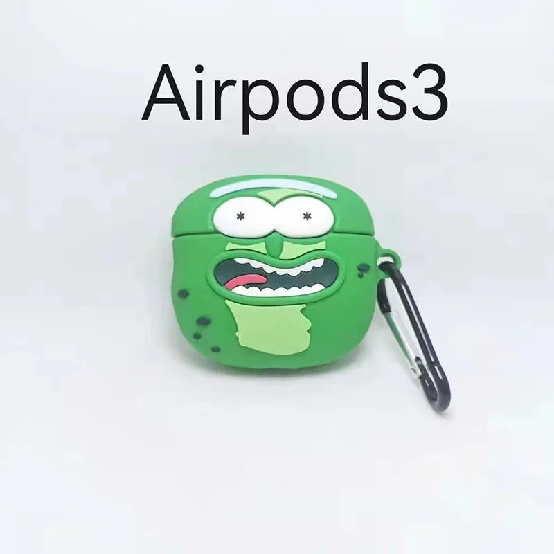 Adorable Cartoon Cucumber Rick AirPods Case - Fun Silicone Cover for AirPods 1, 2, 3, and Pro ShopOnlyDeal
