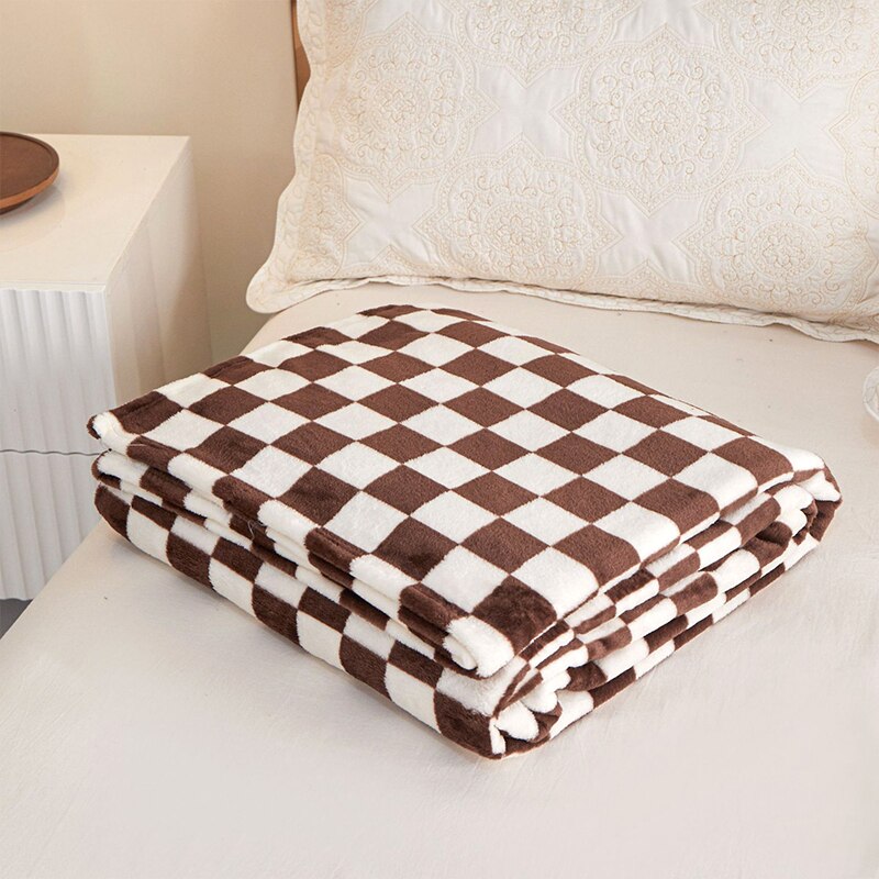 Checkerboard Blanket Classic Plaid Sofa Blanket Spring and Summer Air Conditioning Blanket Office Nap Shawl Cushion Sofa 담요 ShopOnlyDeal