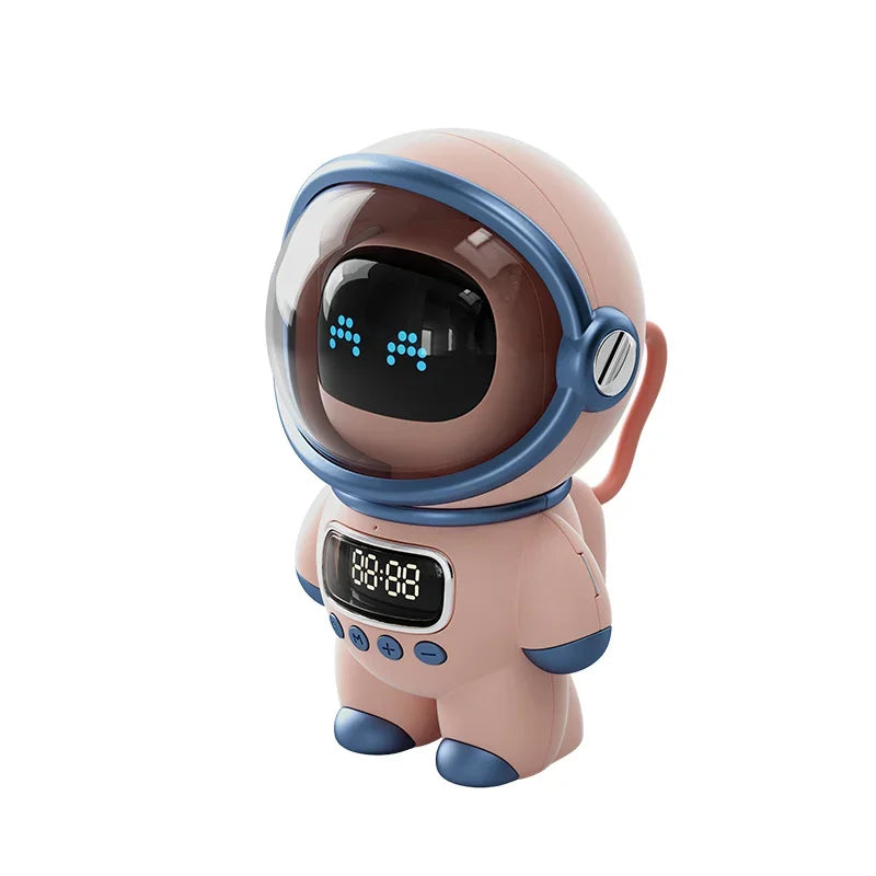 Intelligent Astronaut Bluetooth Speaker Creative Alarm Clock FM Radio Sleeping Night Light Table Clock Hifi Stereo Soundbar ShopOnlyDeal