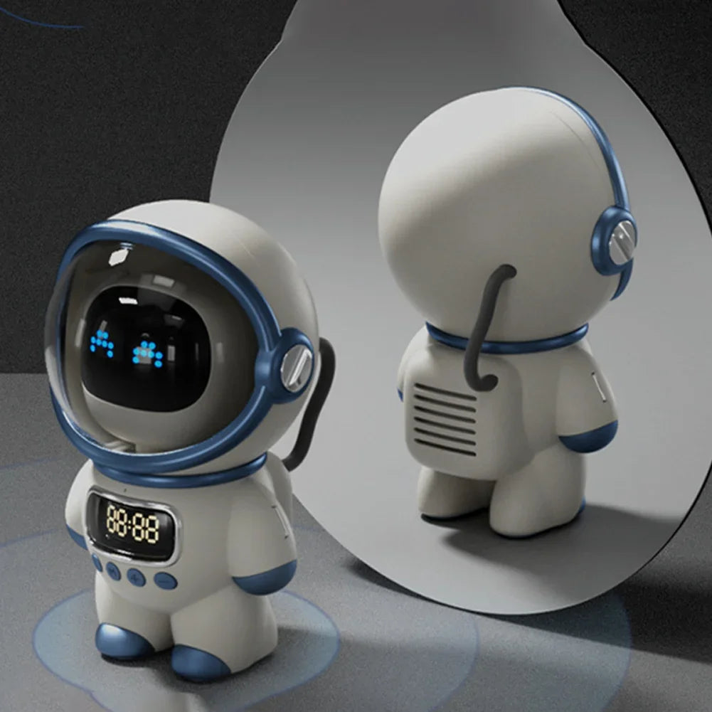 Intelligent Astronaut Bluetooth Speaker Creative Alarm Clock FM Radio Sleeping Night Light Table Clock Hifi Stereo Soundbar ShopOnlyDeal