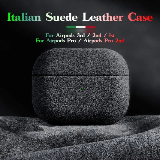 Italian Suede Leather Case For Airpods Pro 2 Luxury Artificial Leather All Inclusive Case For Airpods 3 2 1 Case Wireless Charge ShopOnlyDeal