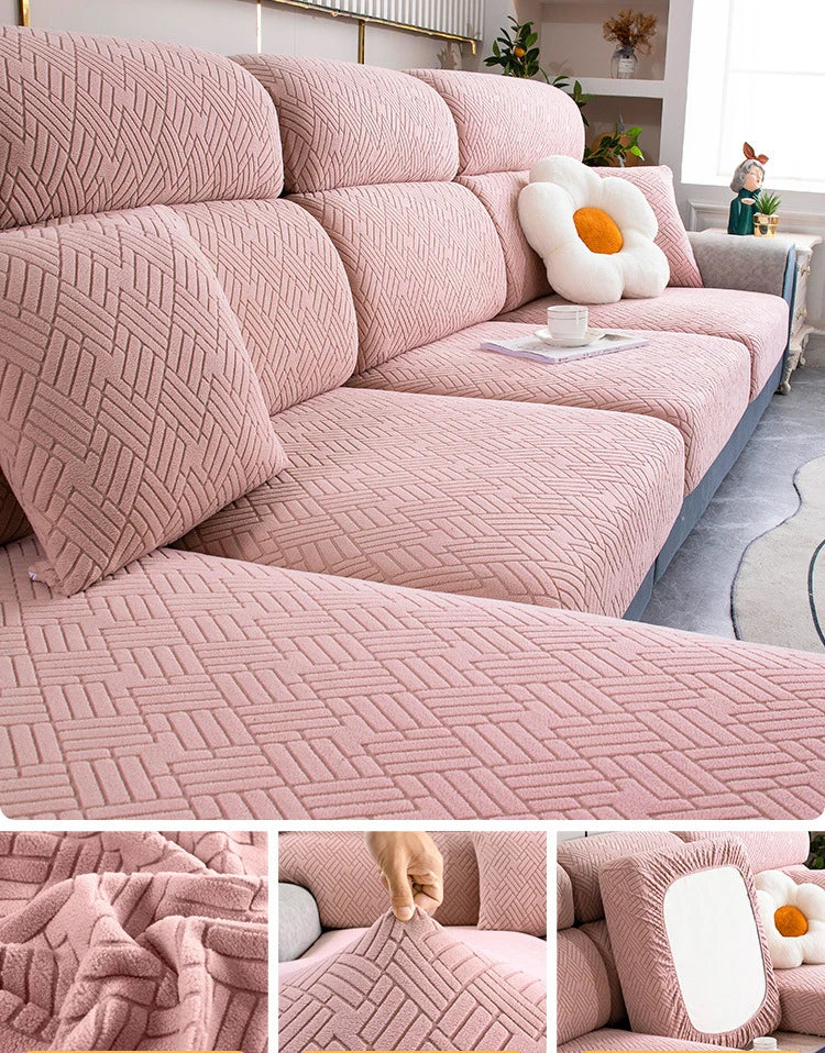Sofa Cover Jacquard Sofa Cushion Cover for Living Room Thicken Seat Chair Cover Adjustable Couch Cover Pets Kids Furniture Protector ShopOnlyDeal