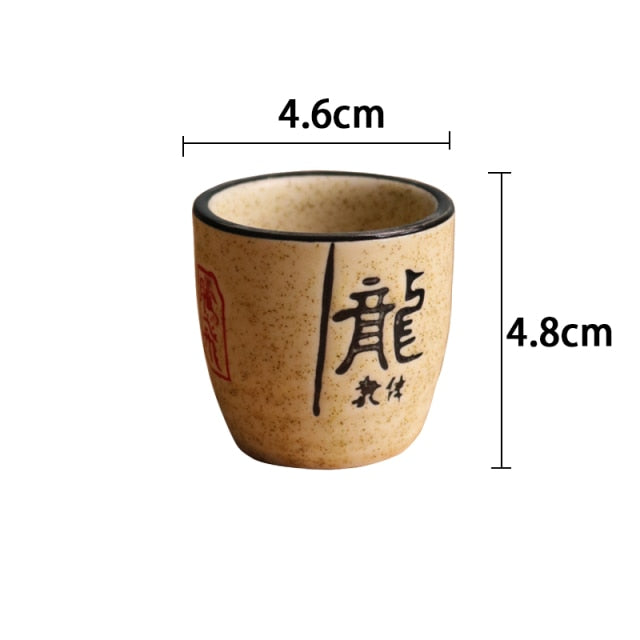 Japanese Style ceramic antique white wine cup sake set home retro coffee cup wine pot classical cup ShopOnlyDeal