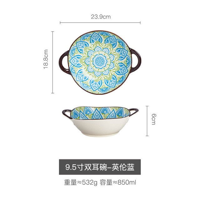 Japanese Style Ceramic Soup Bowl large salad bowl Lamian Noodles bowl restaurant snail powder bowl dishes bowl ShopOnlyDeal