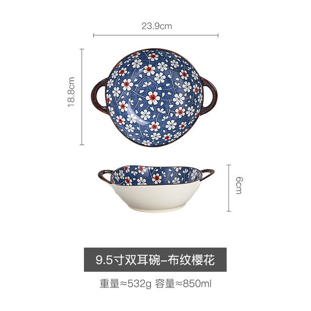 Japanese Style Ceramic Soup Bowl large salad bowl Lamian Noodles bowl restaurant snail powder bowl dishes bowl ShopOnlyDeal