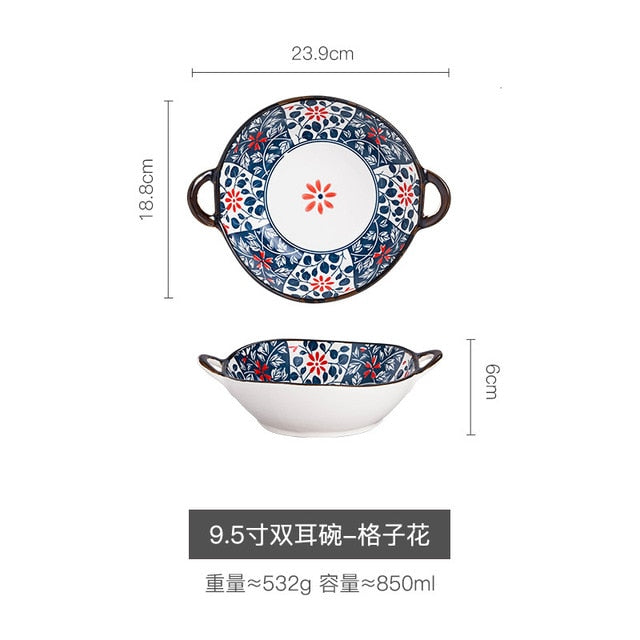 Japanese Style Ceramic Soup Bowl large salad bowl Lamian Noodles bowl restaurant snail powder bowl dishes bowl ShopOnlyDeal