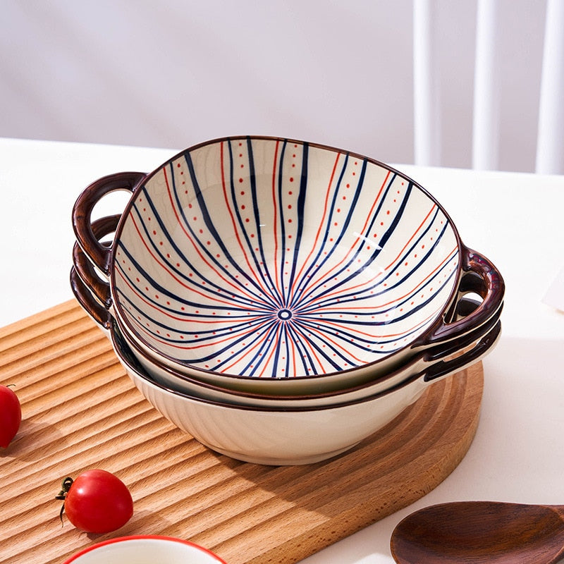 Japanese Style Ceramic Soup Bowl large salad bowl Lamian Noodles bowl restaurant snail powder bowl dishes bowl ShopOnlyDeal