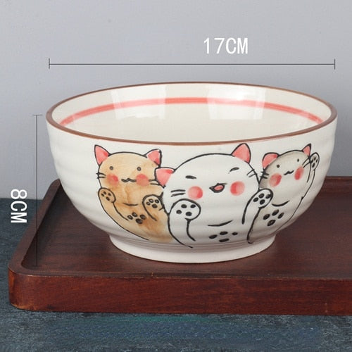 Japanese style hand-painted 7-inch ceramic household ramen bowl restaurant noodle bowl large instant noodle bowl net red bowl ShopOnlyDeal