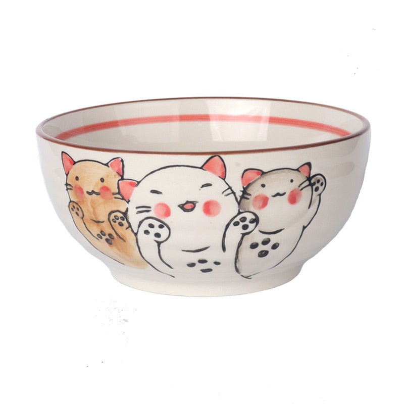 Japanese style hand-painted 7-inch ceramic household ramen bowl restaurant noodle bowl large instant noodle bowl net red bowl ShopOnlyDeal