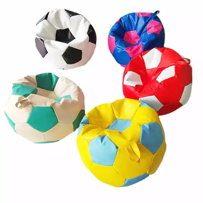 Football Lazy Sofa Bean Bag Tatami 100cm New Single Sofa Children Adult PU Ball Personality Creative Lazy Chair ShopOnlyDeal