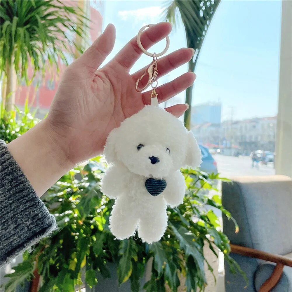 Kawaii 11cm Soft Teddy Bear Keychain Plush Rabbit Pendant Keychain DIY Trinket Kids Stuffed Animal Toys Bag Car Accessories Shop1102905364 Store