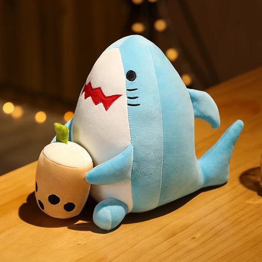 Kawaii Bubble Tea Cat Plush Toy Stuffed Animal Bear Shark Pillow Cup Milk Tea Boba Plushie Doll Birthday Gifts ShopOnlyDeal