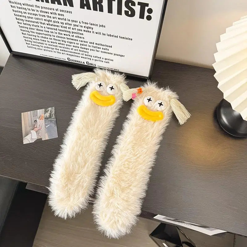 Kawaii Cartoon Fluffy Socks for Women Man Cute Pattern Female Fleece Fuzzy Warm Funny Socks Home Floor Sleeping Gift ShopOnlyDeal