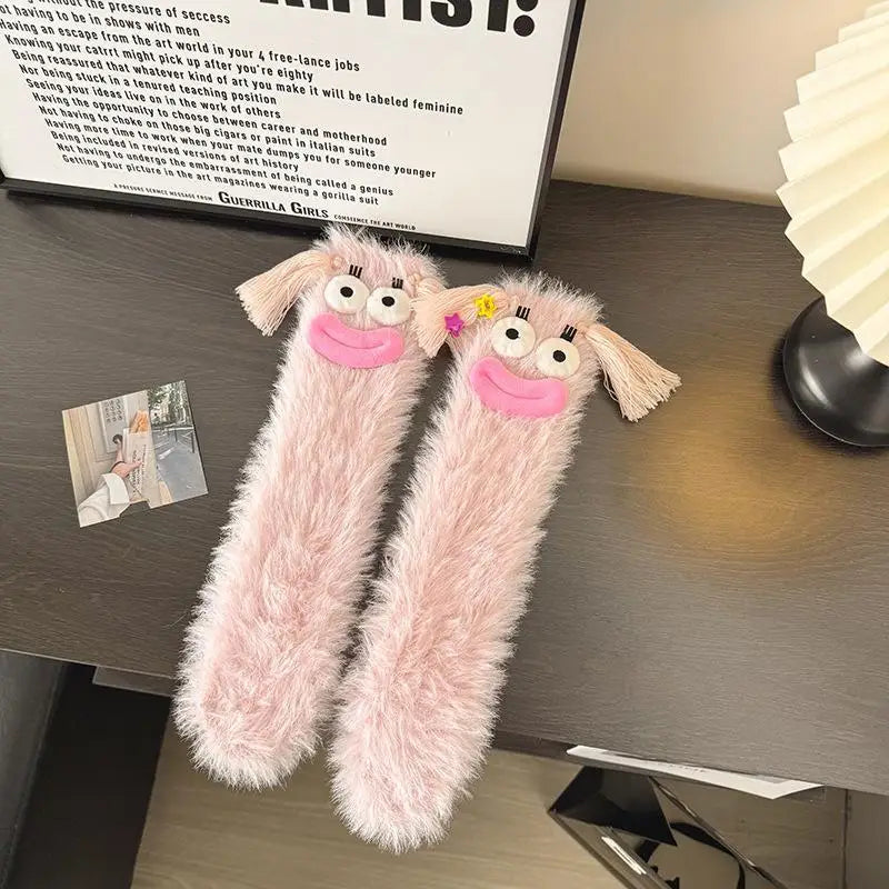 Kawaii Cartoon Fluffy Socks for Women Man Cute Pattern Female Fleece Fuzzy Warm Funny Socks Home Floor Sleeping Gift ShopOnlyDeal