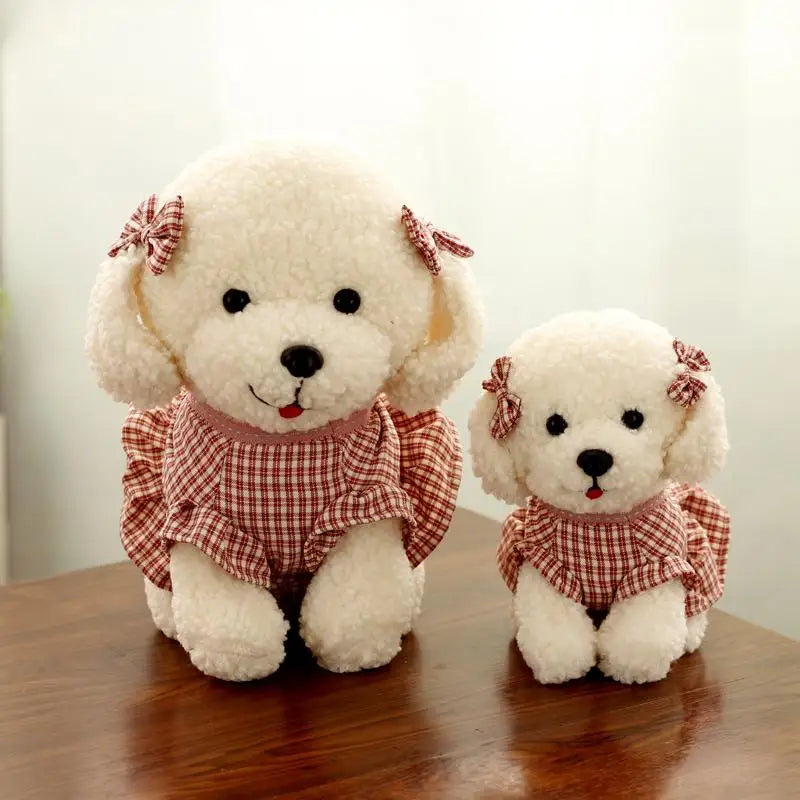 Kawaii Curly Hair Poodle Dog Plush Toys in Shirt Plush Toys Suffed Animal Doll For Children Birthday Gift ShopOnlyDeal